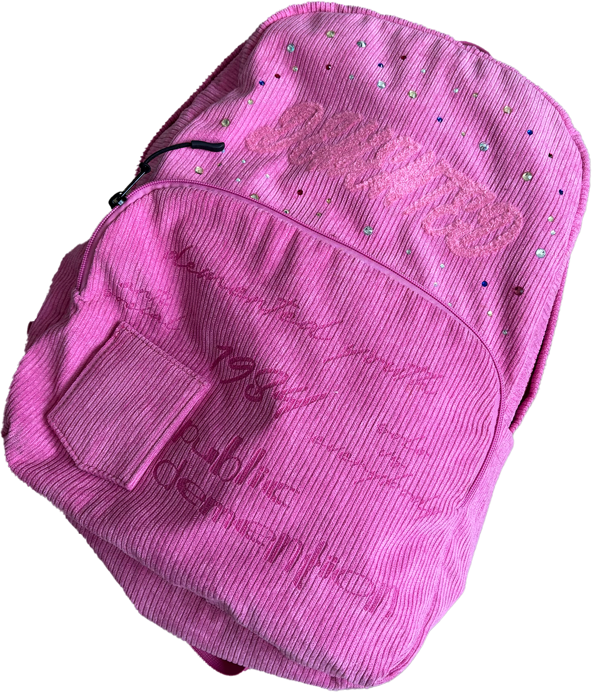 DEMENTED RHINESTONE BOOKBAG