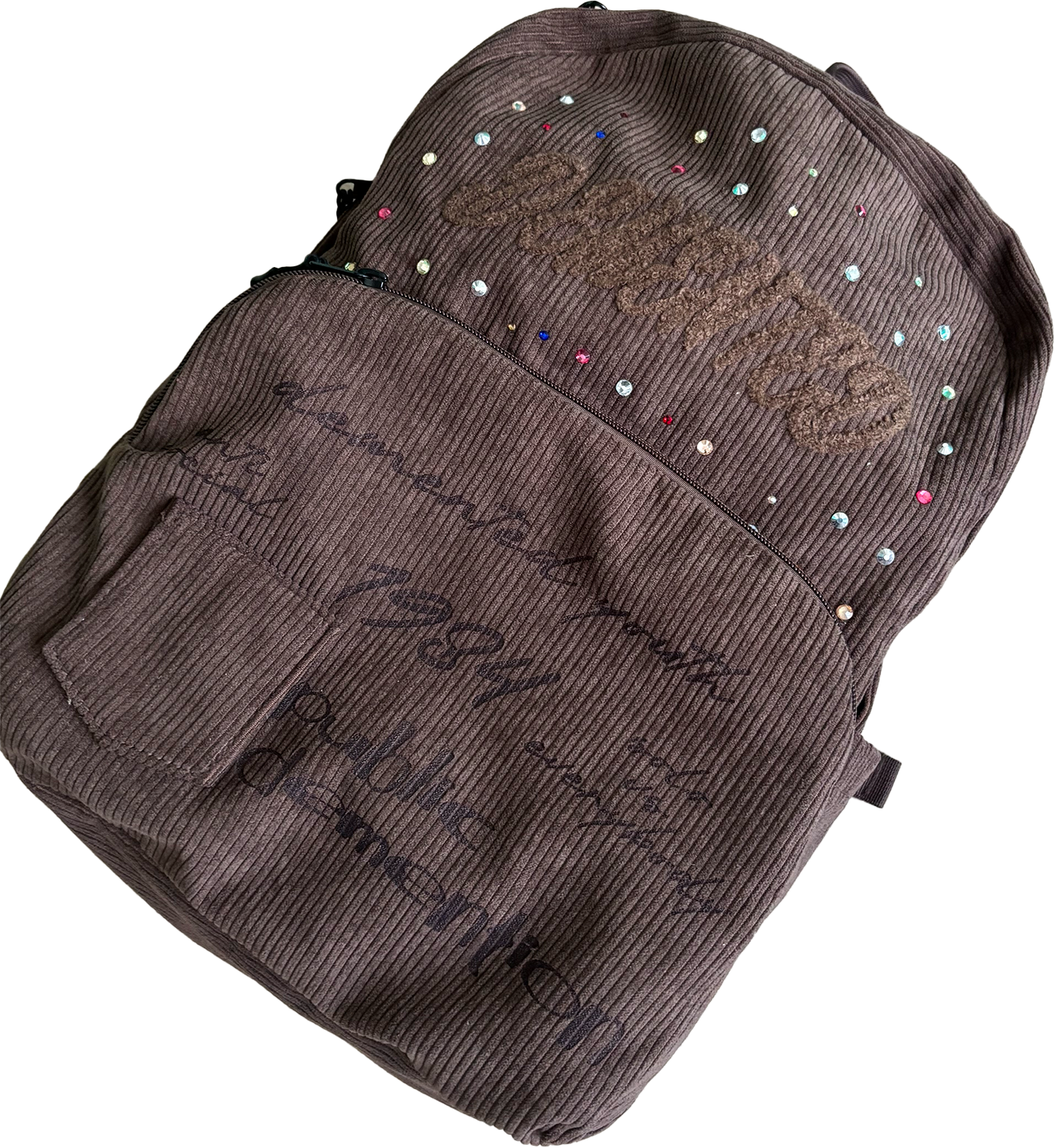 DEMENTED RHINESTONE BOOKBAG