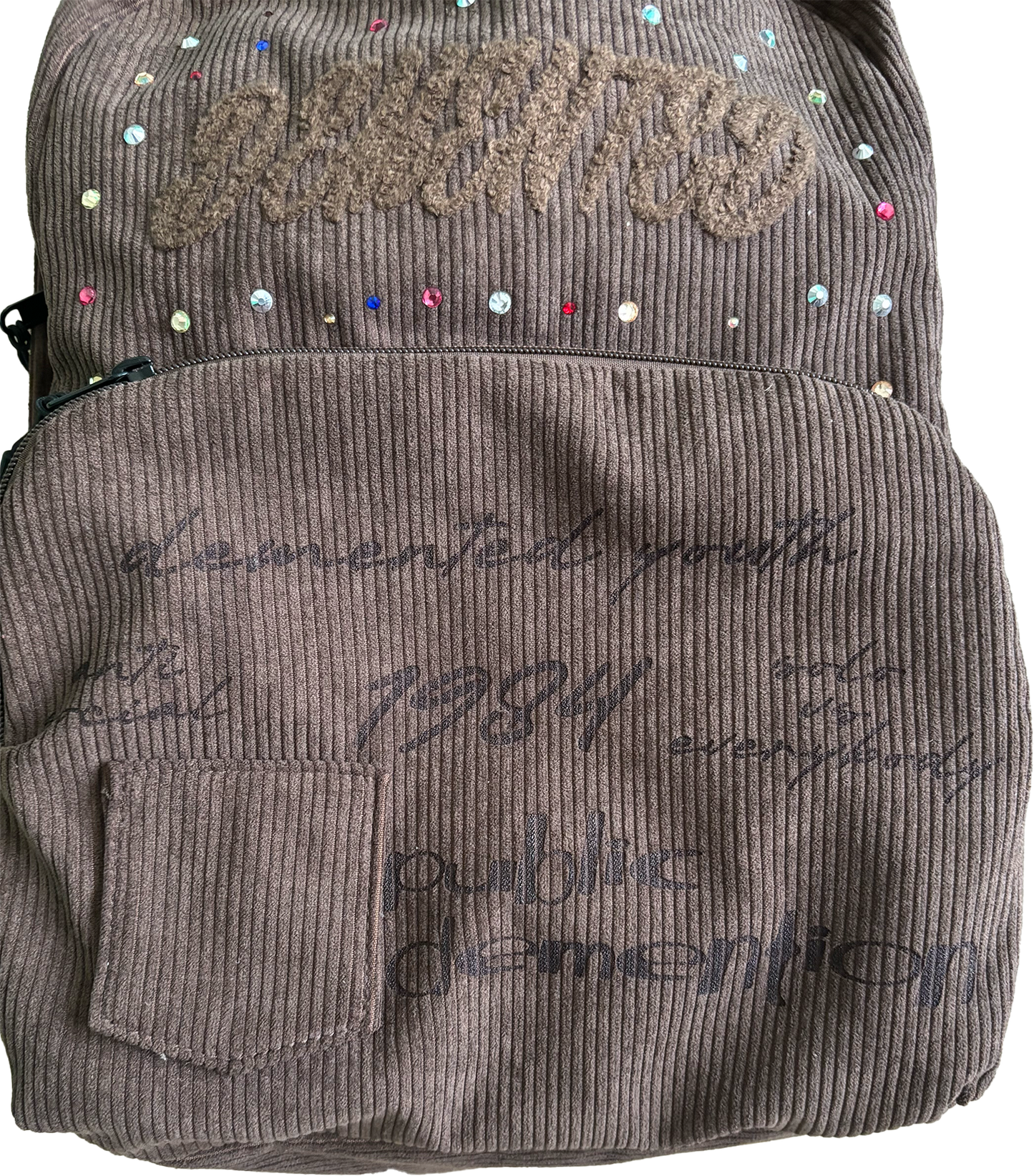 DEMENTED RHINESTONE BOOKBAG