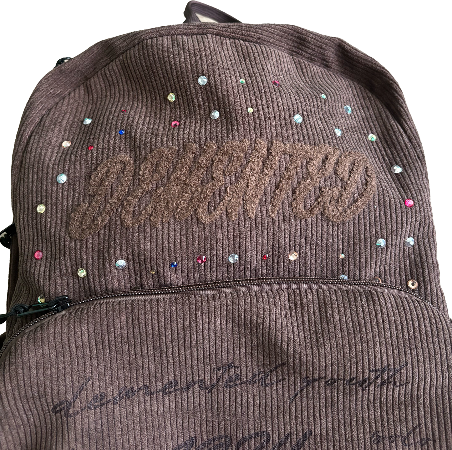 DEMENTED RHINESTONE BOOKBAG