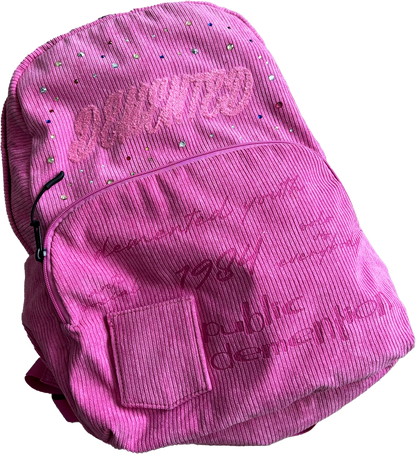 DEMENTED RHINESTONE BOOKBAG