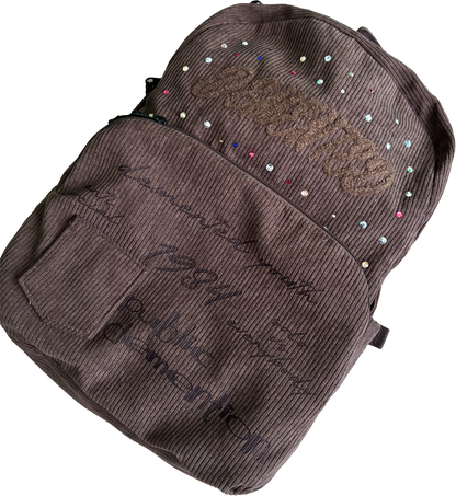 DEMENTED RHINESTONE BOOKBAG