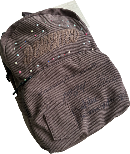 DEMENTED RHINESTONE BOOKBAG
