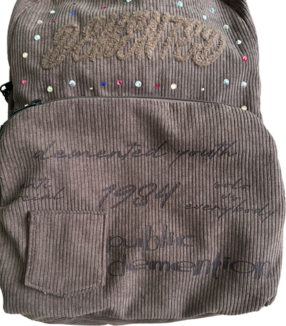 DEMENTED RHINESTONE BOOKBAG