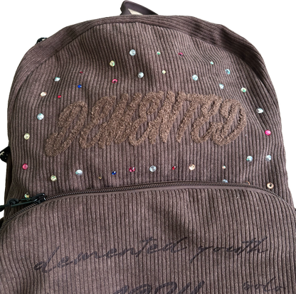 DEMENTED RHINESTONE BOOKBAG